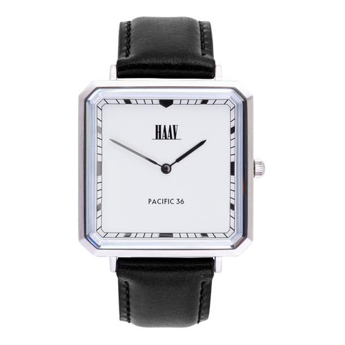 The Classic Auckland 36mm Silver Square Watch